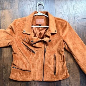 Blank NYC Tan Suede Leather Jacket